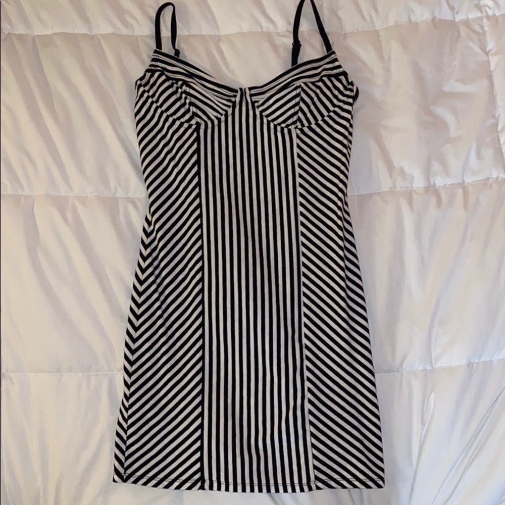 Striped mini dress